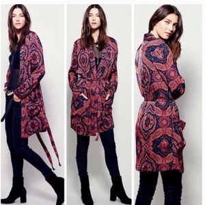 Free People sensual paisley duster robe cardigan